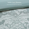 Madison Park Chenille Jacquard Damask Queen Comforter Set Teal, 8pc(Teal)