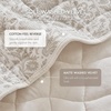 Madison Park Velvet Quilt Set, Water-Washed Softness, Full/Queen, Green(Cream White)