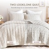 Madison Park Velvet Quilt Set, Water-Washed Softness, Full/Queen, Green(Cream White)