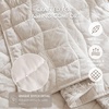 Madison Park Velvet Quilt Set, Water-Washed Softness, Full/Queen, Green(Cream White)