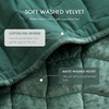 Madison Park Velvet Quilt Set, Water-Washed Softness, Full/Queen, Green(Green)