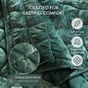 Madison Park Velvet Quilt Set, Water-Washed Softness, Full/Queen, Green(Green)