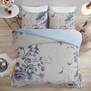 Madison Park Cotton Floral Duvet Cover Set, 3PC Full/Queen(Cassandra Blue)