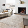 Madison Park Sophia Woven Turkish Area Rugs for Living Room, Diamond Trellis with Tassel, Indoor Dining Accent Modern Home Décor, Ultra Soft Floor High Pile Carpets for Dining Room, 8′ x 10′ Cream