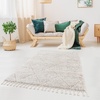 Madison Park Sophia Woven Turkish Area Rugs for Living Room, Diamond Trellis with Tassel, Indoor Dining Accent Modern Home Décor, Ultra Soft Floor High Pile Carpets for Dining Room, 8′ x 10′ Cream