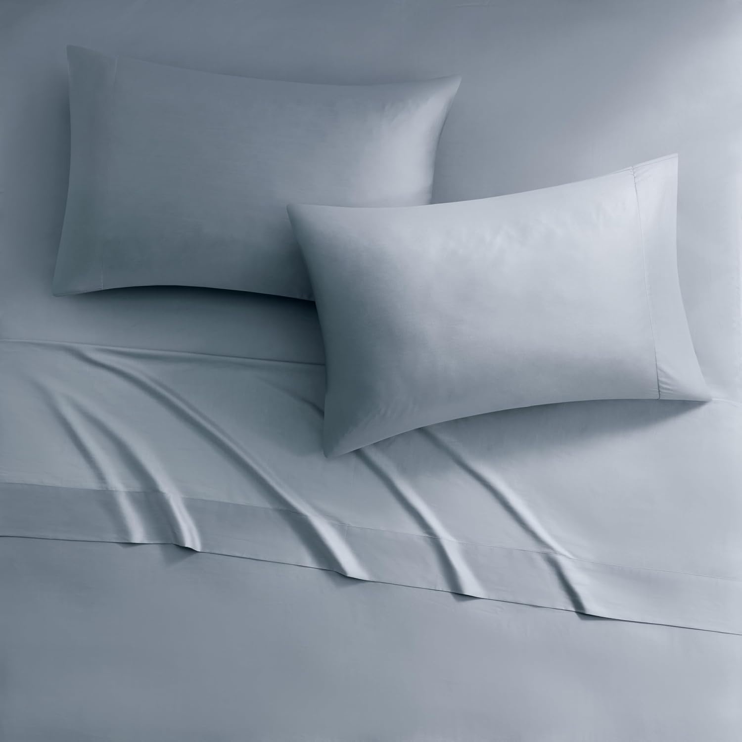 image:imageMadison Park Tencel Lyocell Cotton Blend Sheet Set Queen Size Harbor MistBlue Fog