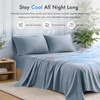 Madison Park Tencel Lyocell Cotton Blend Sheet Set, Queen Size, Harbor Mist(Blue Fog)