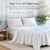Madison Park Tencel Lyocell Cotton Blend Sheet Set, Queen Size, Harbor Mist(Bright White)