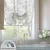 Madison Park Floral Kitchen Tier Curtains, 26×24 in, Neutral, 2-Piece, Lana(Blue)
