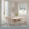 Madison Park Floral Kitchen Tier Curtains, 26×24 in, Neutral, 2-Piece, Lana(Blue)