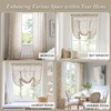 Madison Park Floral Kitchen Tier Curtains, 26×24 in, Neutral, 2-Piece, Lana(Neutral)