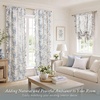 Madison Park Floral Ruffle Curtain, 42″ W x 84″ L, Blue, 2 Panel Set(Blue)