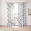 Madison Park Floral Ruffle Curtain, 42″ W x 84″ L, Blue, 2 Panel Set(Blue)