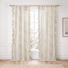 Madison Park Floral Ruffle Curtain, 42″ W x 84″ L, Blue, 2 Panel Set(Neutral)