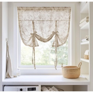Madison Park Floral Kitchen Tier Curtains, 26×24 in, Neutral, 2-Piece, Lana(Neutral)