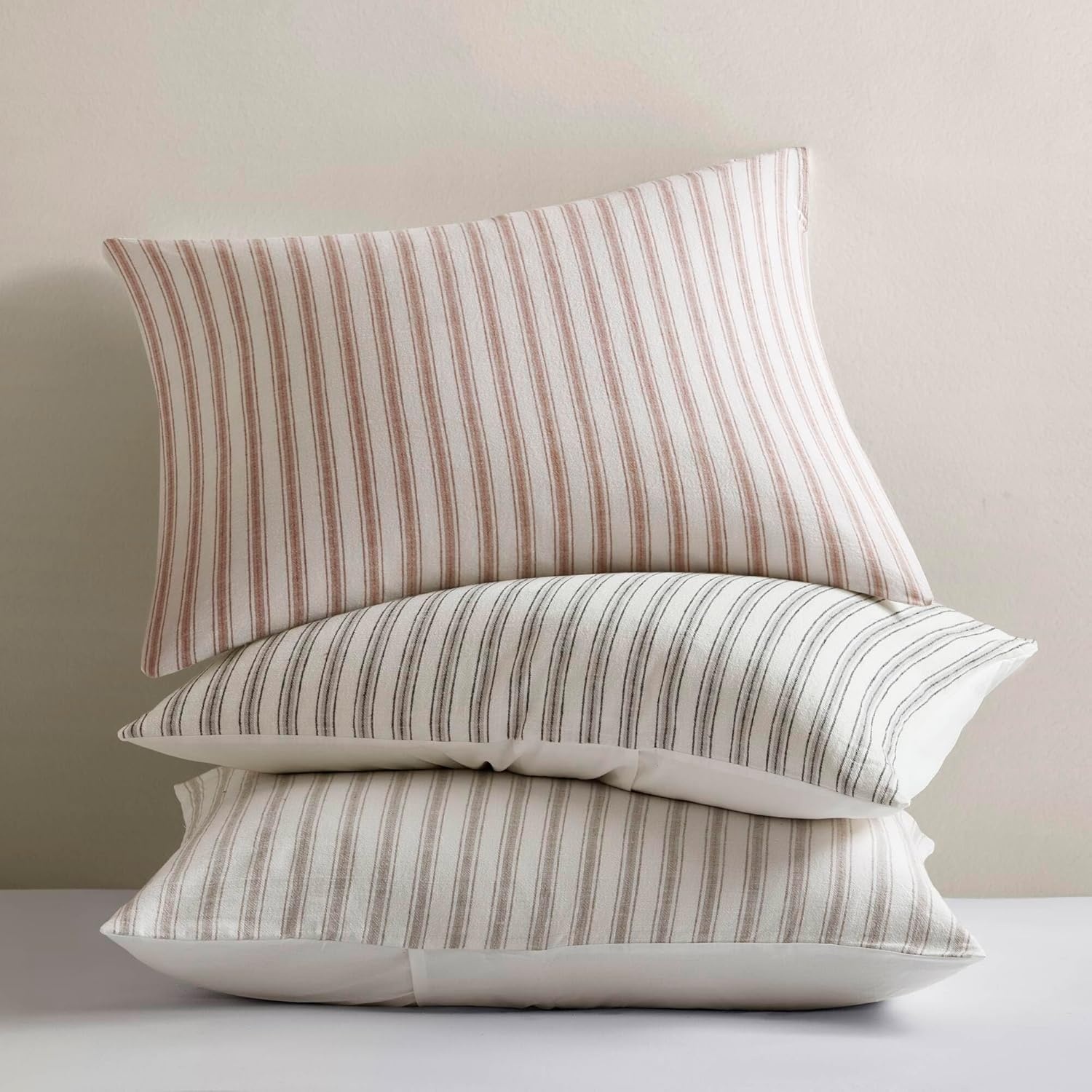 image:imageMadison Park Sage Green Striped Duvet Cover Set Queen Linen Cotton RayonTan
