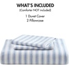 Madison Park Sage Green Striped Duvet Cover Set Queen, Linen Cotton Rayon(Blue)