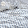 Madison Park Sage Green Striped Duvet Cover Set Queen, Linen Cotton Rayon(Blue)