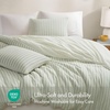 Madison Park Sage Green Striped Duvet Cover Set Queen, Linen Cotton Rayon(Sage Green)