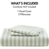 Madison Park Sage Green Striped Duvet Cover Set Queen, Linen Cotton Rayon(Sage Green)