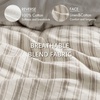 Madison Park Sage Green Striped Duvet Cover Set Queen, Linen Cotton Rayon(Tan)