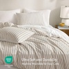 Madison Park Sage Green Striped Duvet Cover Set Queen, Linen Cotton Rayon(Tan)