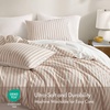 Madison Park Sage Green Striped Duvet Cover Set Queen, Linen Cotton Rayon(Terracotta)