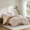 Madison Park Sage Green Striped Duvet Cover Set Queen, Linen Cotton Rayon(Terracotta)