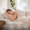 Madison Park Sage Green Striped Duvet Cover Set Queen, Linen Cotton Rayon(Terracotta)