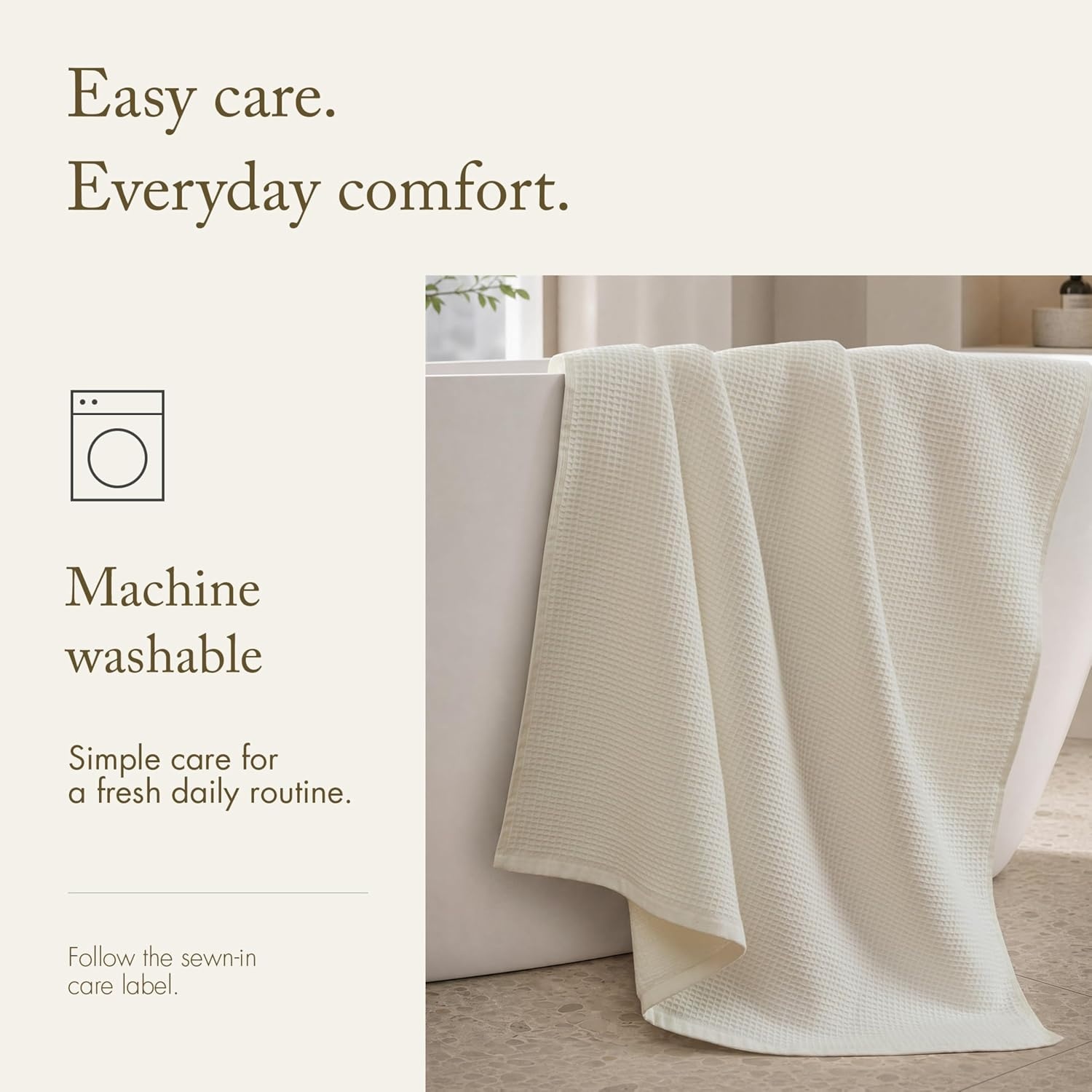 image:imageMadison Park Millstreet Waffle Weave Bath Towel Set of 2 30 x 60 White