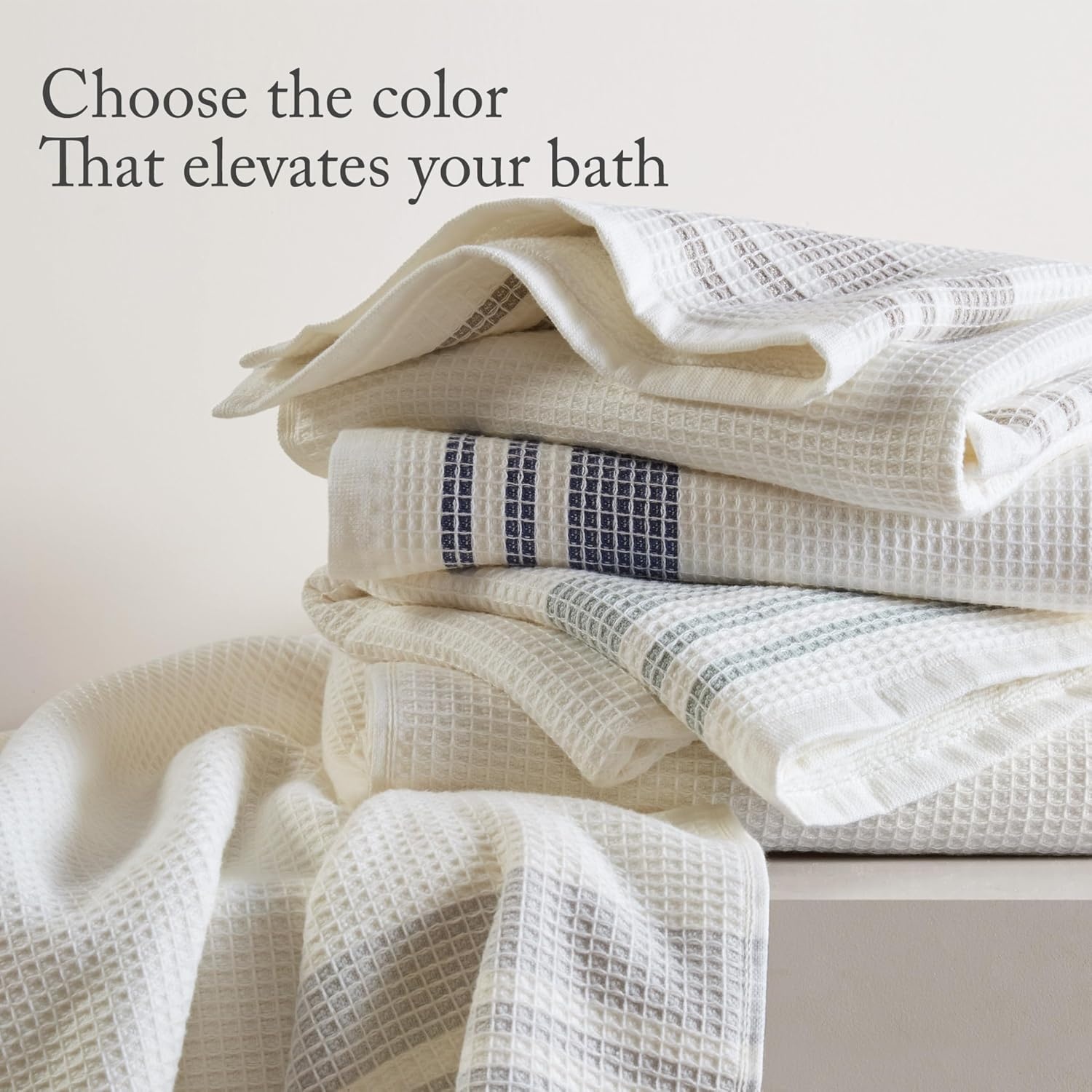 image:imageMadison Park Millstreet Waffle Weave Hand Towel Set of 2 20 x 30 Gray