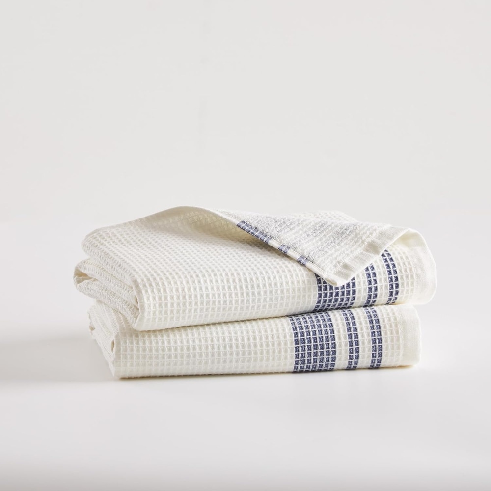 image:imageMadison Park Millstreet Waffle Weave Hand Towel Set of 2 20 x 30 Navy