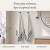 Madison Park Millstreet Waffle Weave Bath Towel Set of 2, 30 x 60, Navy