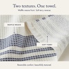 Madison Park Millstreet Waffle Weave Hand Towel Set of 2, 20 x 30, Navy