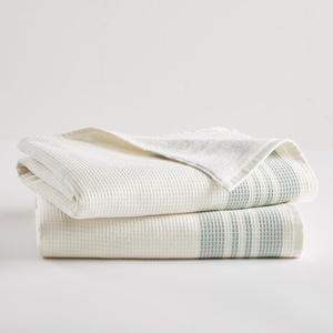 Madison Park Millstreet Waffle Weave Bath Towel Set of 2, 30 x 60, Green