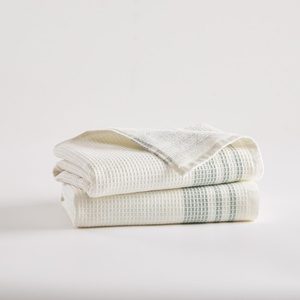 Madison Park Millstreet Waffle Weave Hand Towel Set of 2, 20 x 30, Green