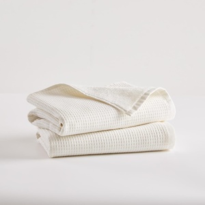 Madison Park Millstreet Waffle Weave Hand Towel Set of 2, 20 x 30, White